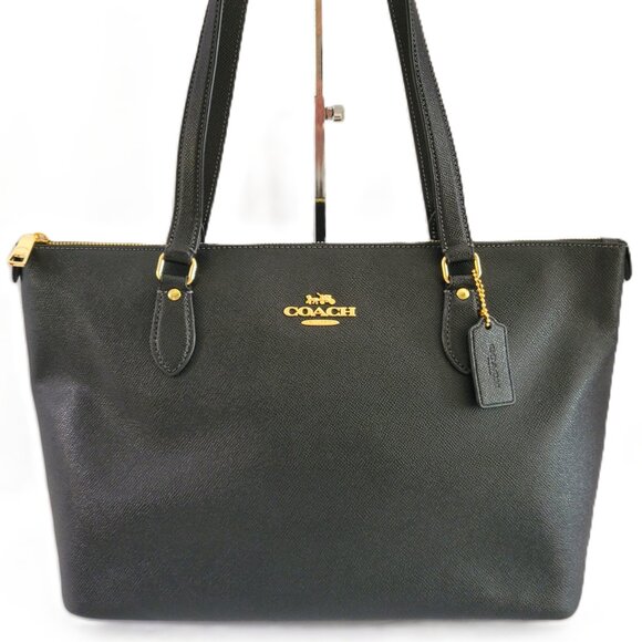 Coach CH505 On Purpose Leather Gallery Tote Black Crossgrain Leather Shopper Bag - Picture 1 of 7